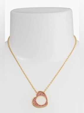 Kurt Geiger Pave Heart Pendant Necklace